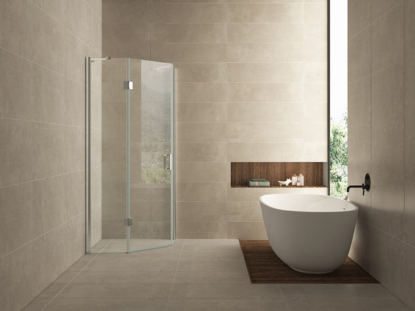 Pento douchecabine | 1 draaideur | 90x90x200cm | 8 mm nano helder glas/chroom