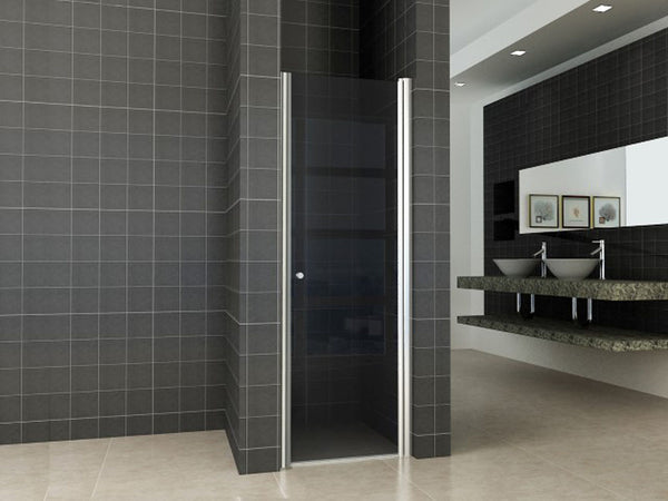 Wiesbaden nisdeur met profiel 70x202 cm 8 mm NANO rookglas