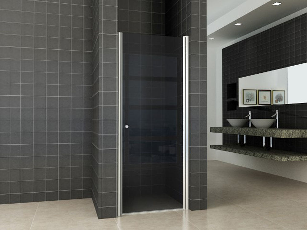 Between nisdeur 800 x 2000 x 8 mm nano rookglas/chroom - WDtegels