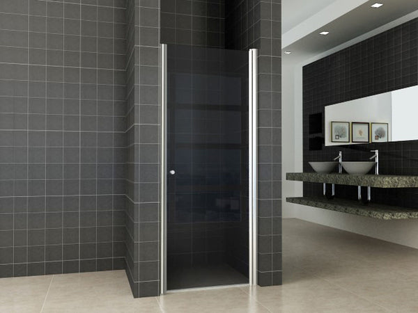 Wiesbaden nisdeur met profiel 80x202 cm 8 mm NANO rookglas