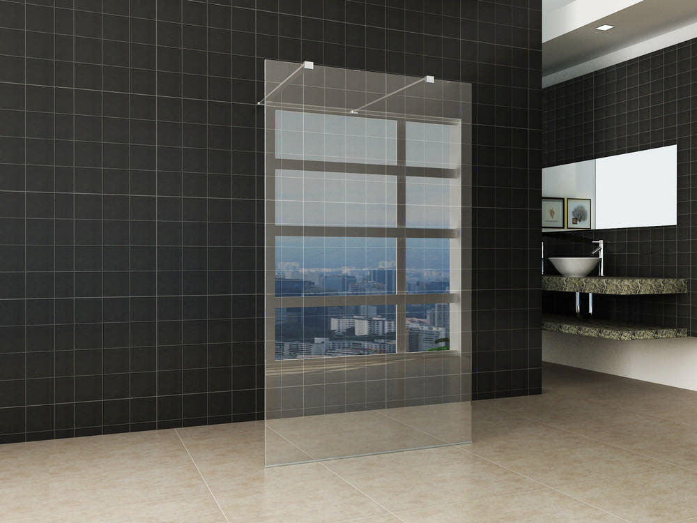 Wiesbaden inloopdouche vrijstaand 140x200 cm - 8mm NANO glas - WDtegels