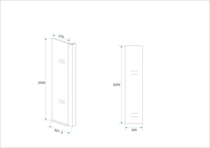 Comfort zijwand met hoekprofiel | 30x200cm | 10 mm nano helder | Glas/chroom - WDtegels