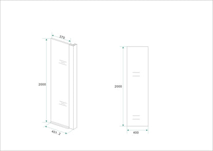 Comfort zijwand met hoekprofiel | 40x200cm | 10 mm nano helder | Glas/chroom - WDtegels