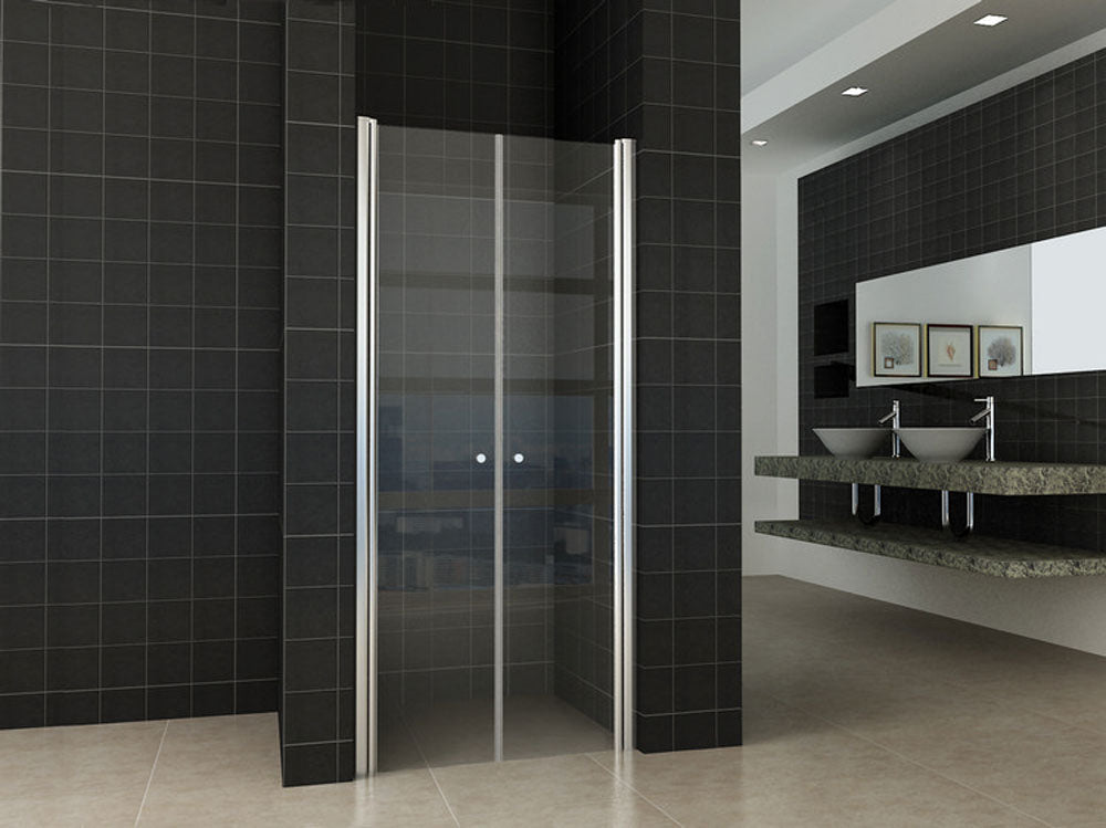 Wiesbaden dubbele pendeldeur in nis 80x200 cm 6 mm NANO glas - WDtegels