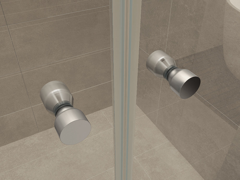 Lagos pendeldeur in nis 1000 x 2000 x 6 mm nano helder glas/chroom - WDtegels