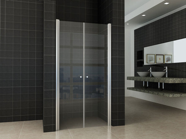 Wiesbaden double swing door in niche 100x200 cm - 6mm NANO glass