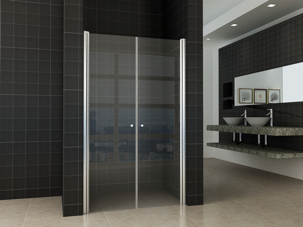 Wiesbaden dubbele pendeldeur in nis 90x200 cm 6 mm NANO glas - WDtegels