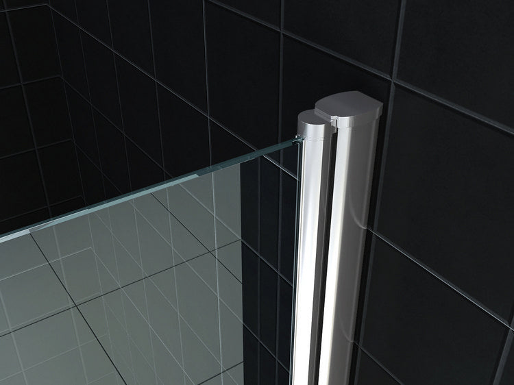 Between nisdeur 600 x 2000 x 8 mm nano helder glas/chroom - WDtegels