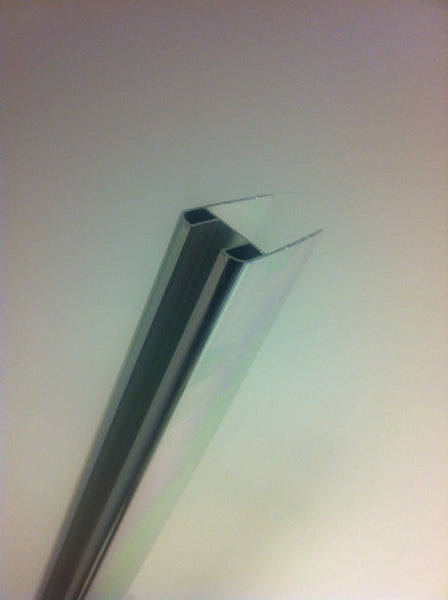 Wiesbaden chrome glass profile for wall profile, glass thickness 1cm, length 200 cm