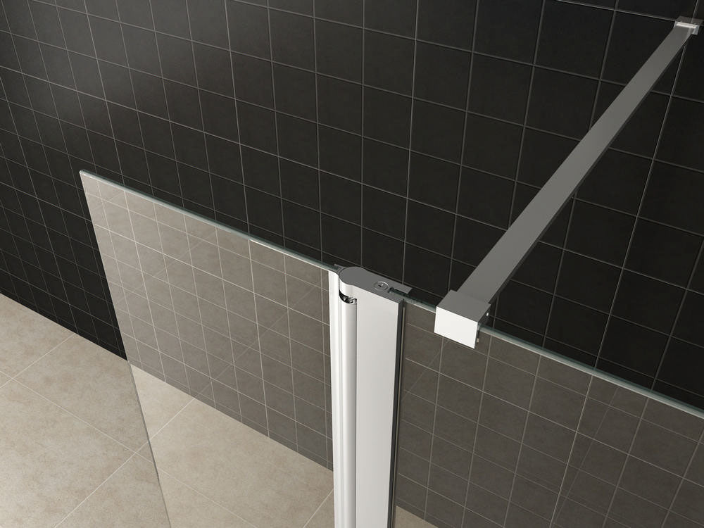 Comfort hoekwand met scharnierprofiel 30 cm 10 mm Nano 8718858075560