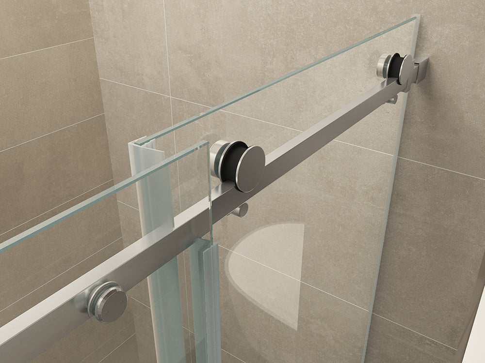 Slide nis schuifdeur 1200 x 2000 x 8 mm nano helder glas/chroom - WDtegels
