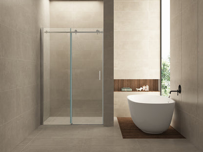 Slide nis schuifdeur 1400 x 2000 x 8 mm nano helder glas/chroom - WDtegels