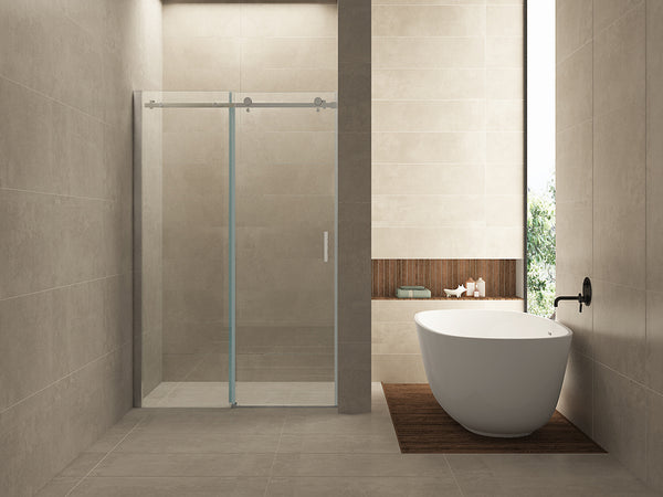 Sliding Niche Shower Door | 140x200x0.8cm | Nano Clear Glass/Chrome