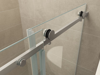 Slide nis schuifdeur 1400 x 2000 x 8 mm nano helder glas/chroom - WDtegels