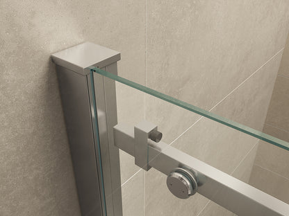 Slide nis schuifdeur 1100 x 2000 x 8 mm nano helder glas/chroom - WDtegels