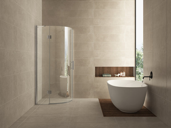 Curf quadrant shower enclosure | 1 pivot door left | 90x90x200cm | 8mm clear glass/chrome