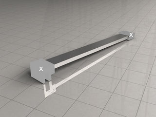 losse stabilisatiestang 120cm chroom - WDtegels