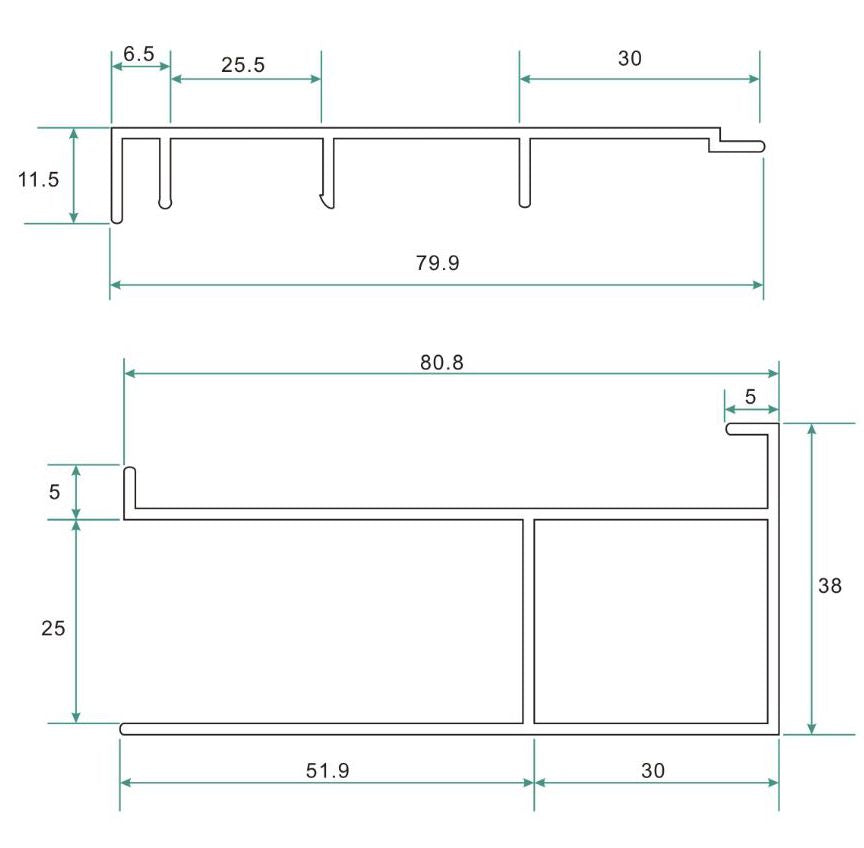 Wiesbaden alu.verbredingsprofiel 3cm x 202cm - WDtegels