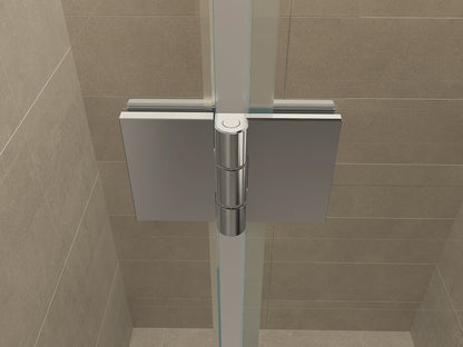 Vaz nisdeur met vast deel 900 x 2000 x 8 mm nano helder glas/chroom - WDtegels