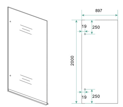 Less glasplaat 900 x 2000 x 8 mm nano vintage brons glas - WDtegels