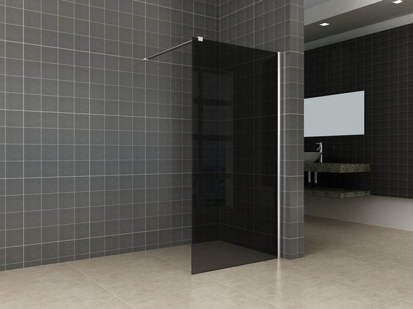 Wiesbaden Comfort inloopdouche 90x200 cm - 10mm NANO rookglas