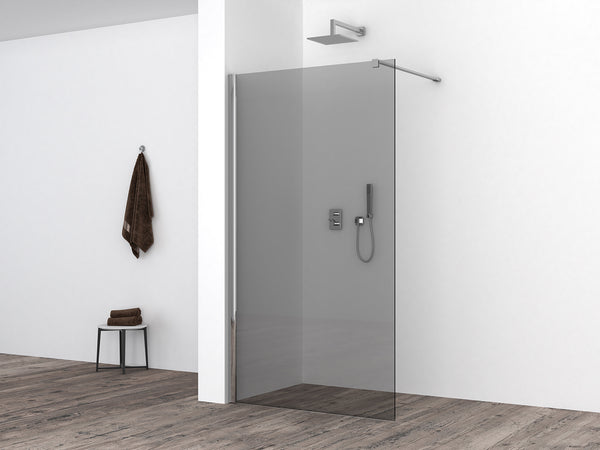 Comfort walk-in shower 1200 x 2000 x 10 mm nano smoked glass/chrome