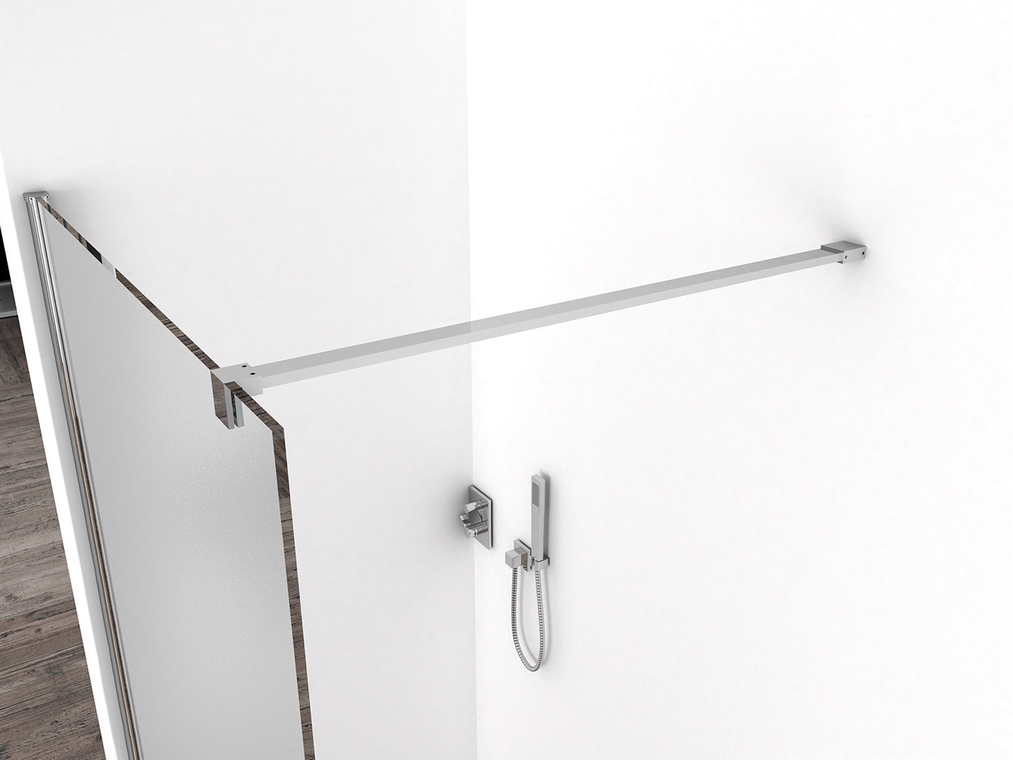 Comfort inloopdouche 900 x 2000 x 10 mm nano melkglas/chroom