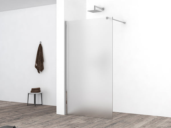 Comfort walk-in shower 1000 x 2000 x 10 mm nano frosted glass/chrome
