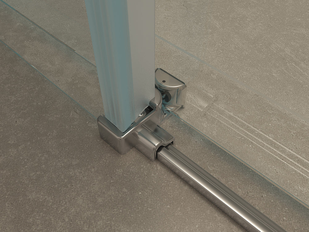 Slide nis schuifdeur | 170x200x0.8cm | Nano helder glas/chroom - WDtegels