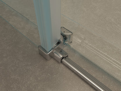 Slide nis schuifdeur | 170x200x0.8cm | Nano helder glas/chroom - WDtegels