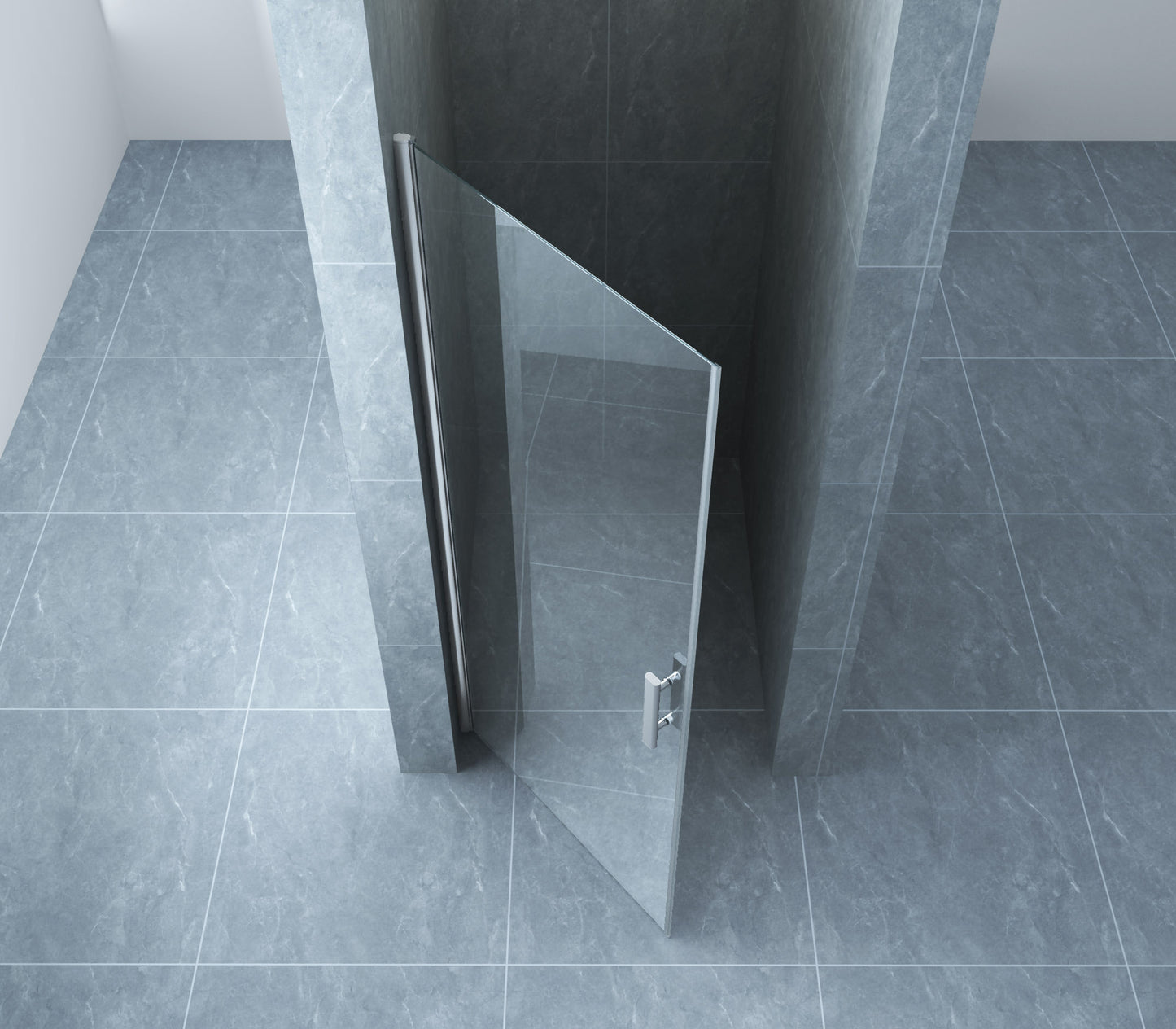 Cerra eco nisdeur 1000 x 1950 x 6 mm nano helder glas/chroom - WDtegels
