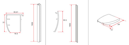 Cerra eco nisdeur | 100x195cm | 6mm nano helder glas/chroom - WDtegels