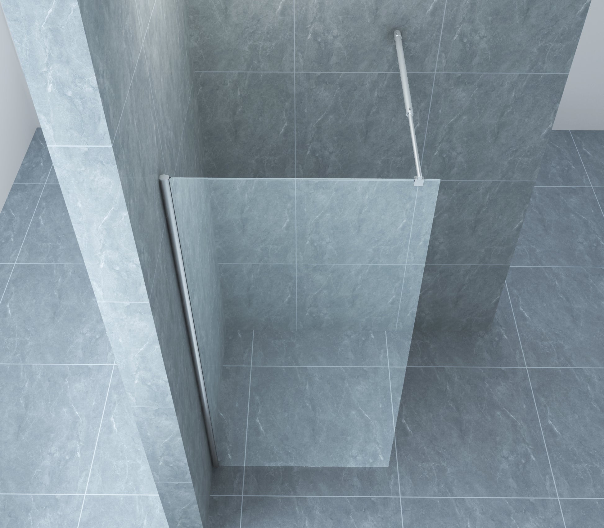 Wiesbaden Eco zijwand voor Eco nisdeur | 80x195cm | 6mm - WDtegels