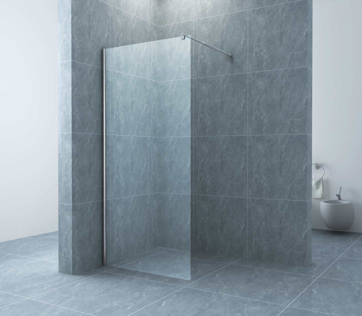 Wiesbaden Eco zijwand voor Eco nisdeur | 100x195cm | 6mm - WDtegels