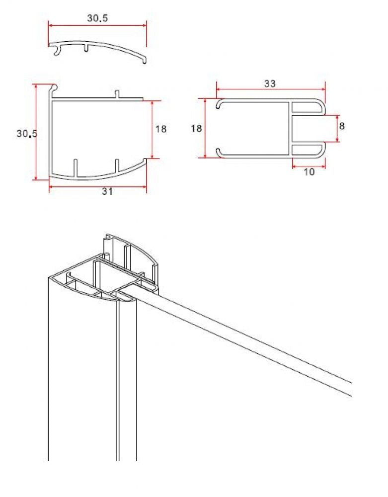 Wiesbaden Eco inloopdouche 70x200 cm - 8mm NANO glas - WDtegels