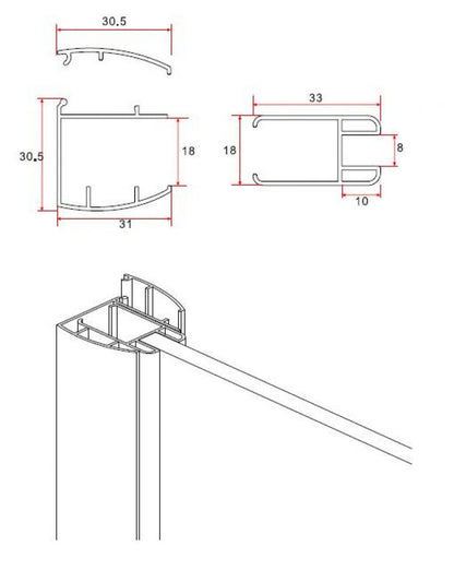Wiesbaden Eco inloopdouche 70x200 cm - 8mm NANO glas - WDtegels