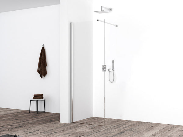 Eco walk-in shower 700 x 2000 x 8 mm nano clear glass/chrome