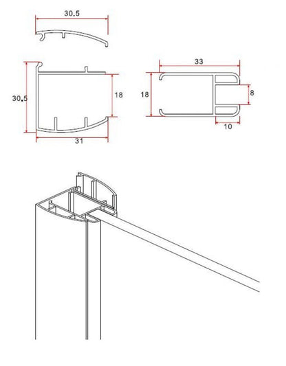 Wiesbaden Eco inloopdouche 110x200 cm - 8mm NANO glas - WDtegels