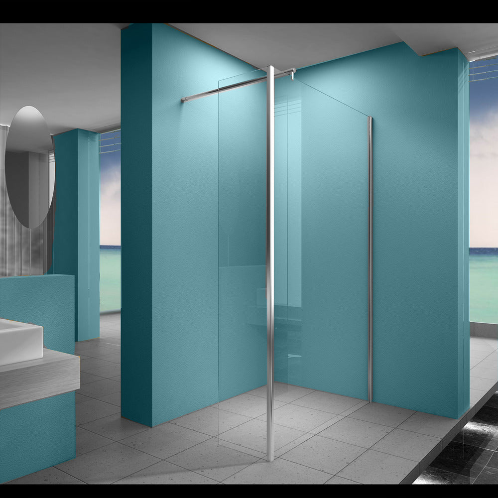 Eco zijwand met hoekprofiel 30 cm 8 mm Nano 8718858077878