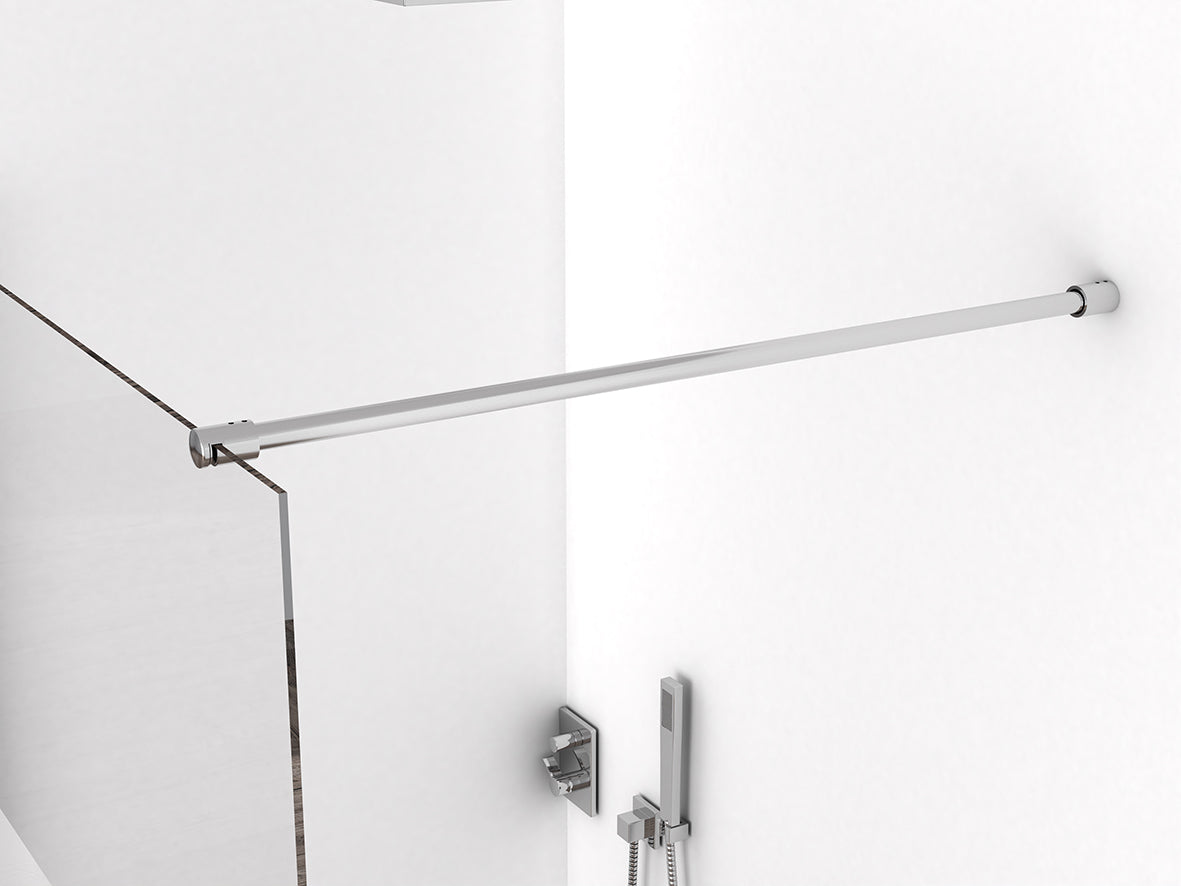 Eco inloopdouche 100x220cm 8mm Nano helder glas Chroom - detailfoto