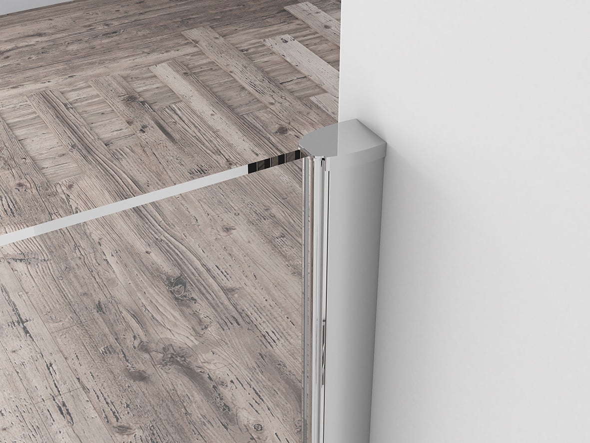 Eco inloopdouche 100x220cm 8mm Nano helder glas Chroom - sfeerbeeld