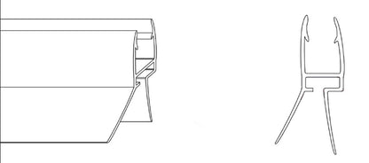 Rubberen waterkering 200 x 0,6 cm transparant - WDtegels