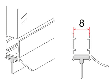 Rubberen waterkering 200 x 0,8 cm zwart - WDtegels