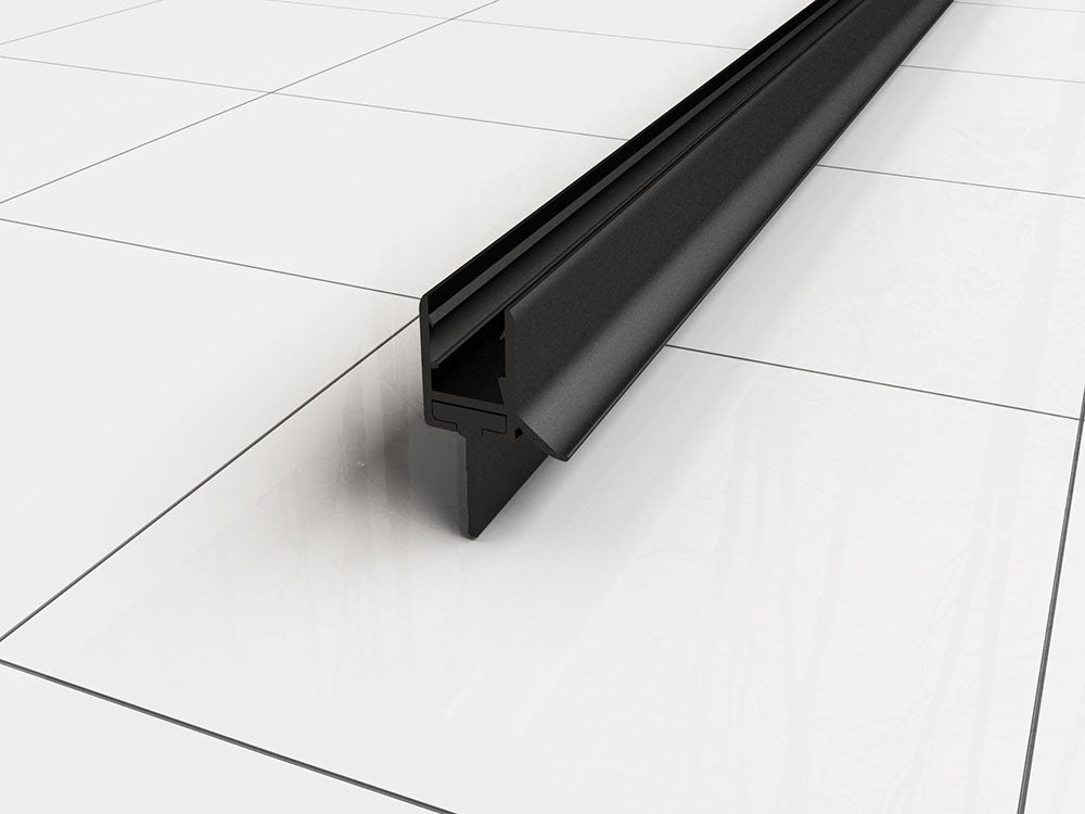 Barrera de agua de caucho 200 x 1 cm negra