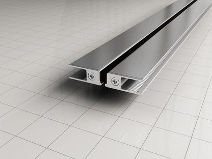 Set magneetstrips Voor kwartronde cabine met 2 draaideuren 8mm Chroom