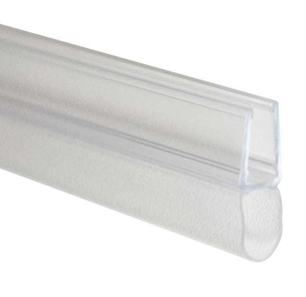 Kunststof deurstrip met bolprofiel | 8mm x 200cm | Transparant