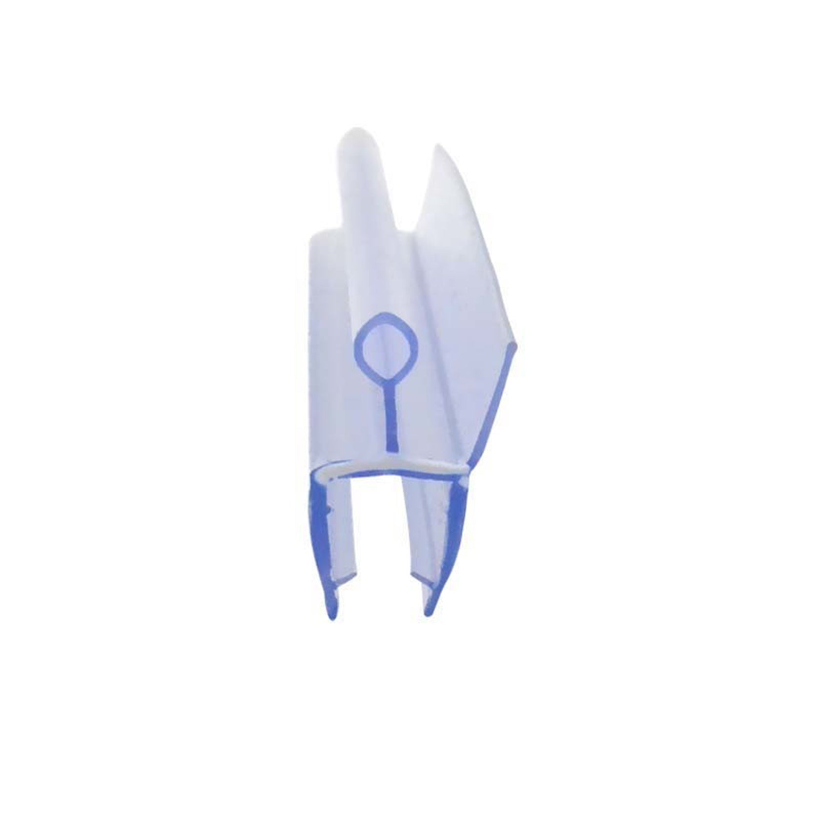 Rubber strip tbv onderzijde 1/4 rond enkele deur - WDtegels