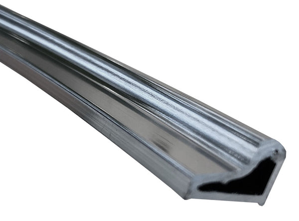 Tira inferior cromada para barrera de agua, 1/4 de vuelta, puerta simple, 90 cm