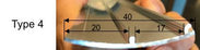 Tira de cubierta de aluminio de 200 cm, perfil de pared tipo 4