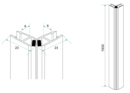 Maattekening Magneetstrip 6mm x 193cm Transparant